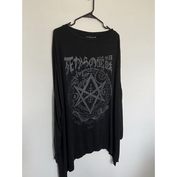 Killstar Gothic Tunic Dress XS Black Womens Wake From Death Ritual Oversized Top - Picture 2 of 11